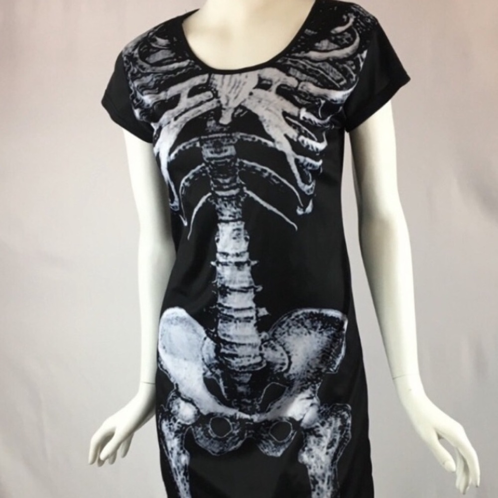 NEW Halloween Skeleton Mini Dress